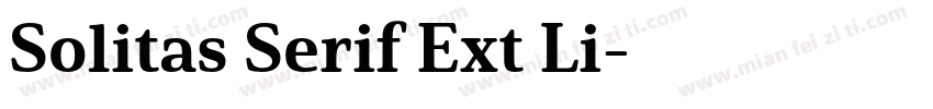 Solitas Serif Ext Li字体转换
